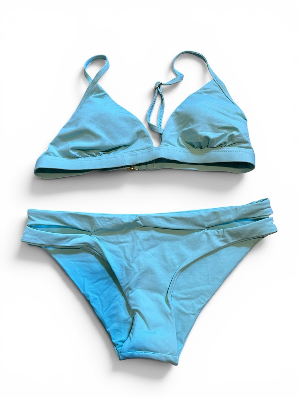 NWOT L*Space Gabi Breakers bikini set light blue extra small
